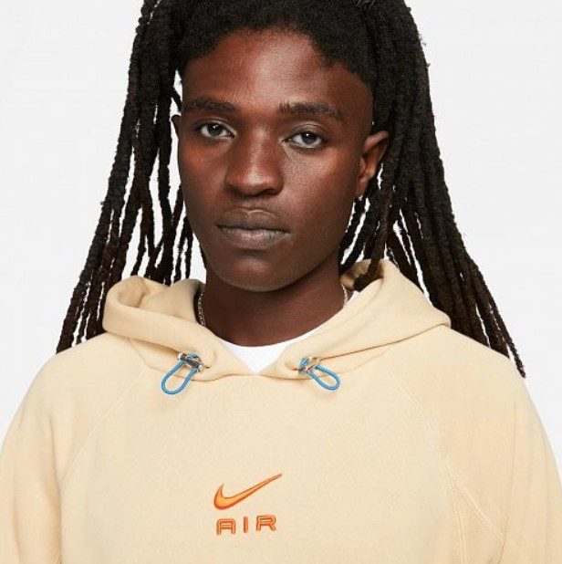 Суитшърт Nike Sportswear Air French Terry Pullover Hoodie Beige - Image 3