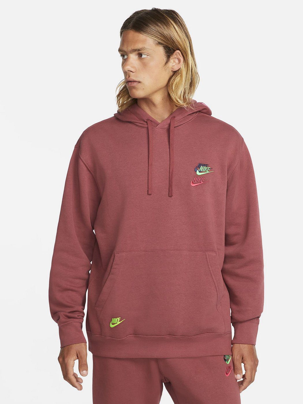 Суитшърт Nike Men’s Sportswear Fleece Embroidered Logo Cedar Heather