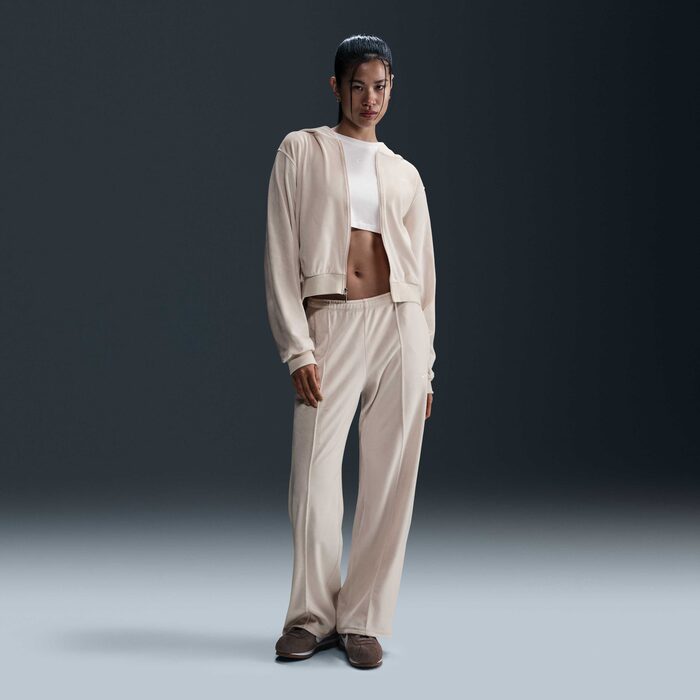 Суитшърт Nike Chill Knit Women's Loose Velour Orewood Brown - Image 3