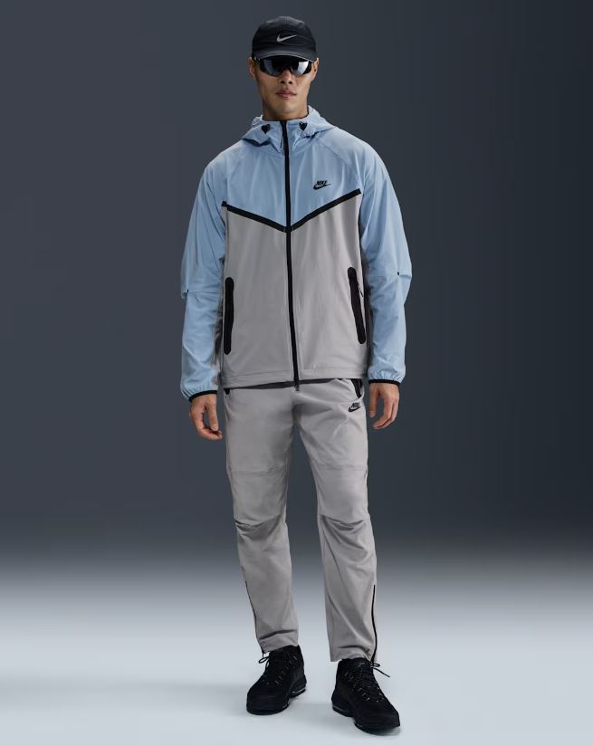 Горнище Nike Tech Men's Woven Wolf Grey/Psychic Blue - Image 4