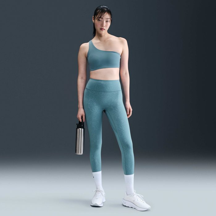Клин Nike Universa High-Waisted 7/8 Floral No Front Seam Smoky Blue