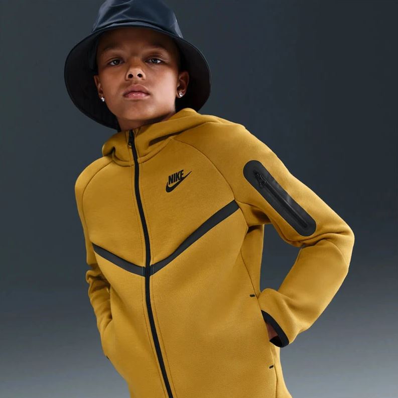 Детски суитшърт Nike Tech Fleece Full-Zip Sweatshirt Ochre/Black