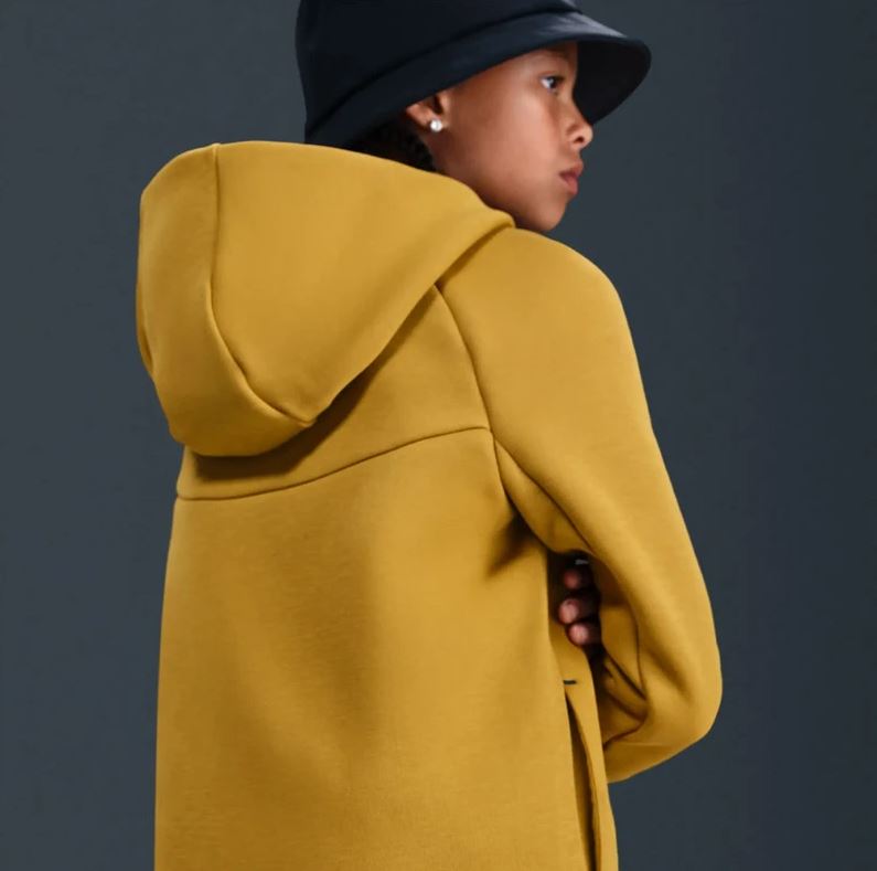 Детски суитшърт Nike Tech Fleece Full-Zip Sweatshirt Ochre/Black - Image 2