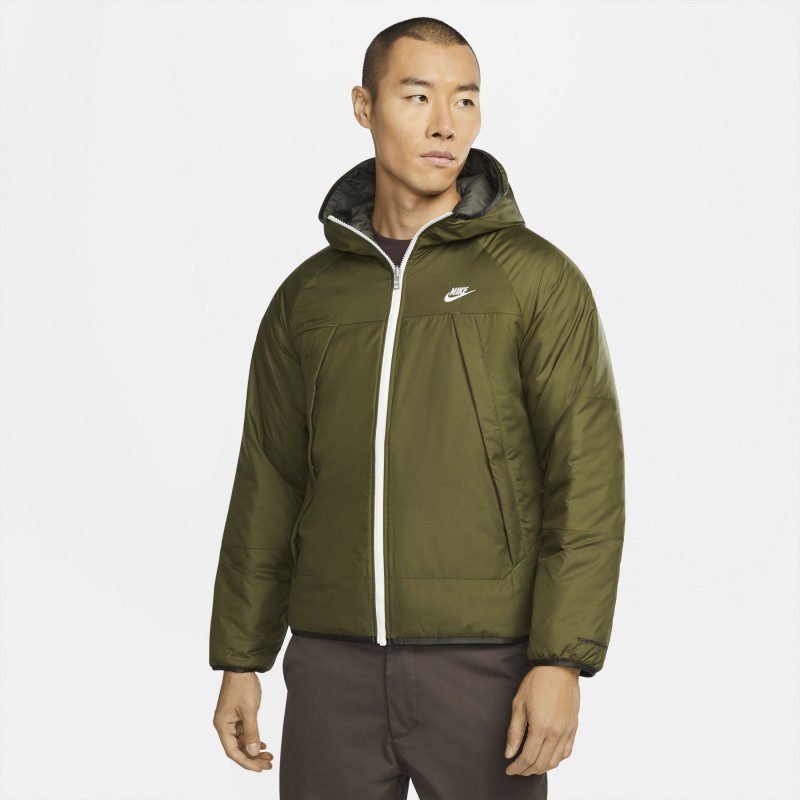 Яке Nike Men’s NSW Therma-Fit Legacy Reversible 2 Faces Hooded Jacket Rough Green/Sequoia/Sail