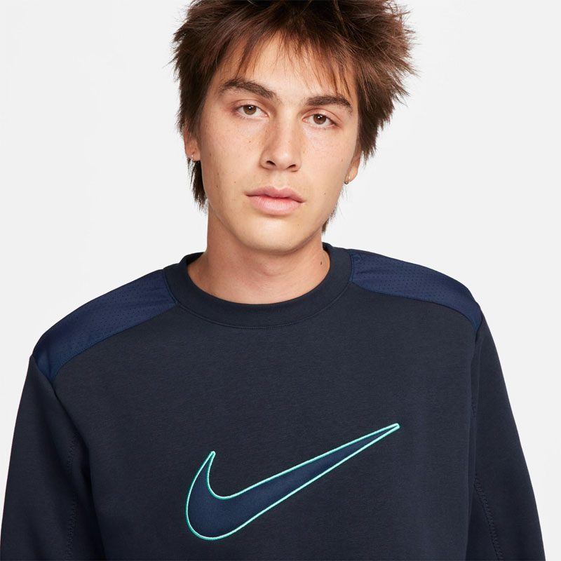 Суитшърт Men's Nike Sportswear SP Fleece Crew BB Black & Navy Sweatshirt - Image 2