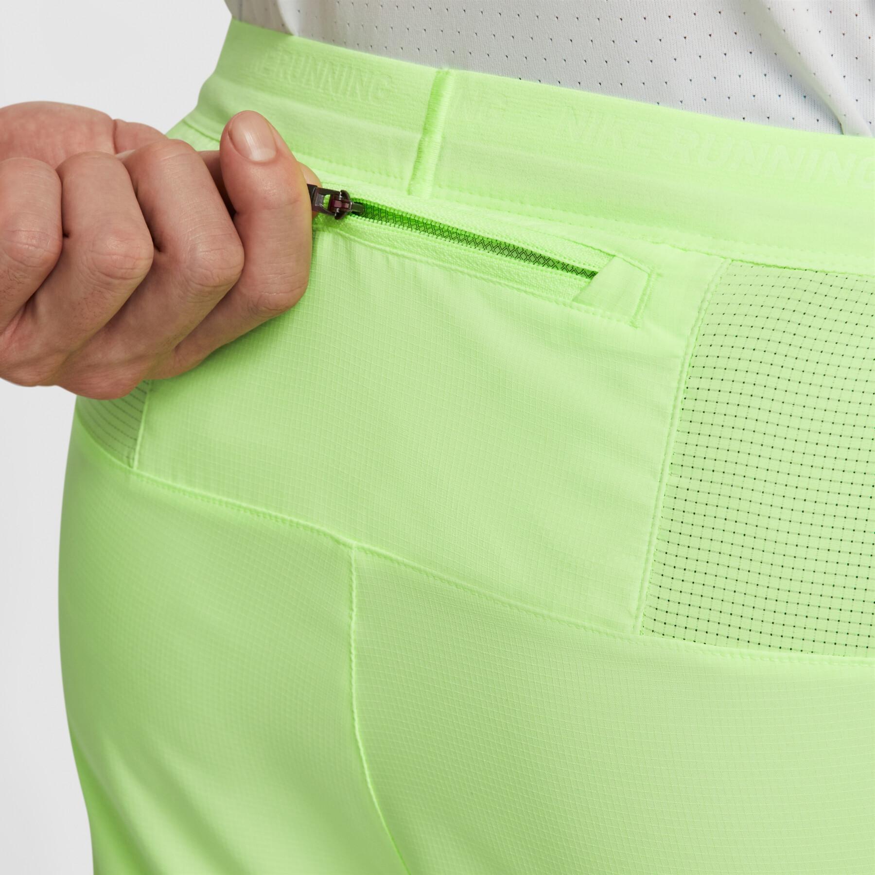 Къси панталони Nike Men’s Stride Dri-Fit 5” Hybrid 2 in 1 Shorts Lime Blast/Medium Ash - Image 6