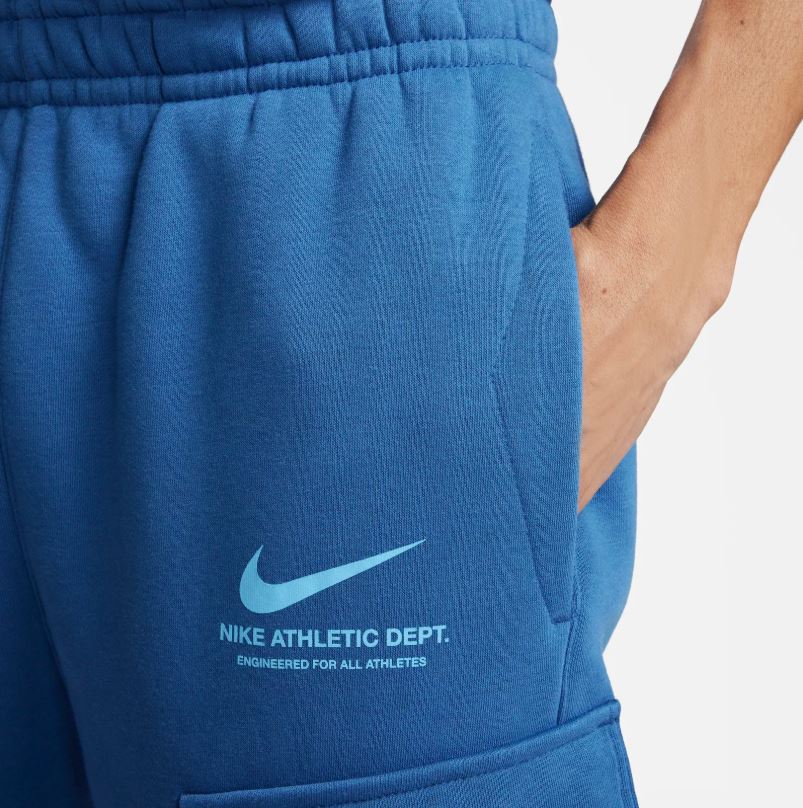 Мъжки панталон Nike Men’s Sportswear Athletic Dept Fleece Blue - Image 3