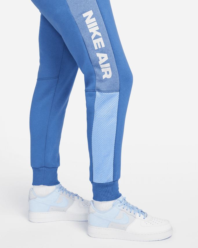 Мъжки екип Nike Air Fleece Brushed Tracksuit Blue - Image 11