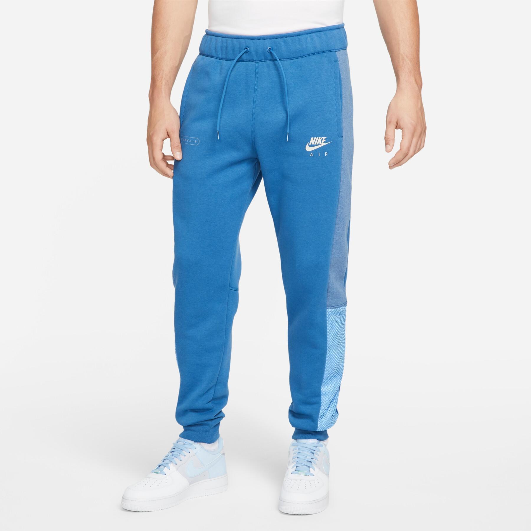 Мъжки екип Nike Air Fleece Brushed Tracksuit Blue - Image 2