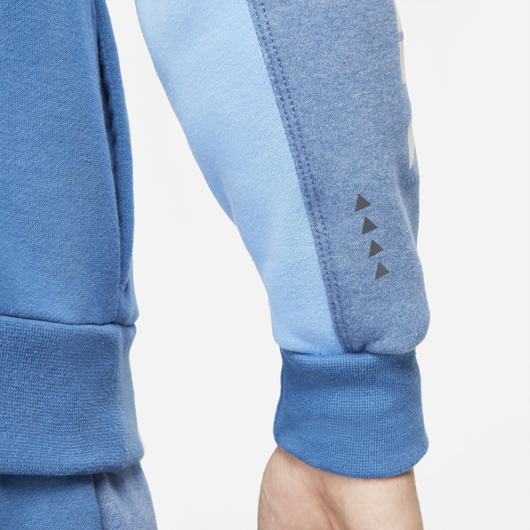 Мъжки екип Nike Air Fleece Brushed Tracksuit Blue - Image 8