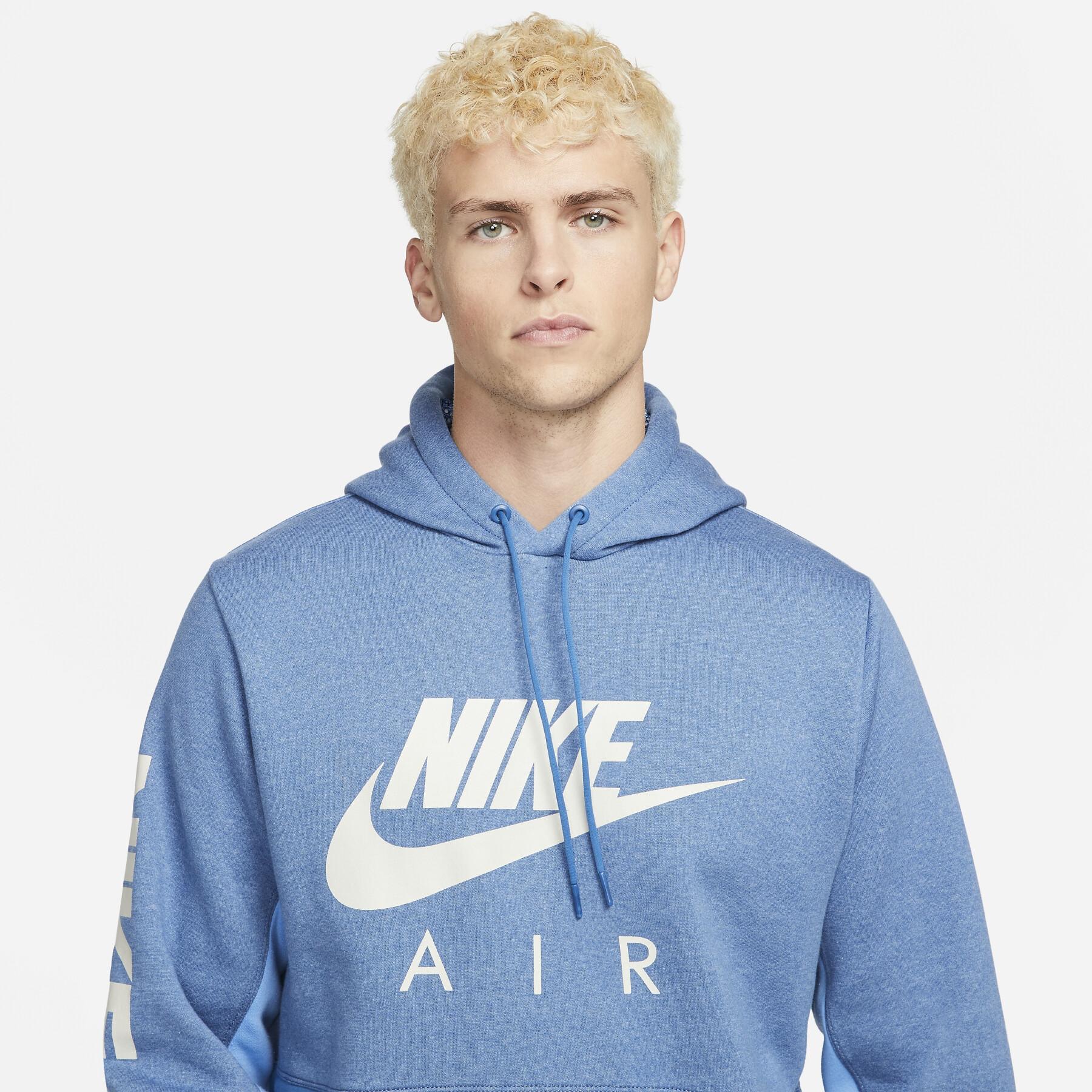 Мъжки екип Nike Air Fleece Brushed Tracksuit Blue - Image 3
