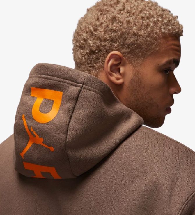 Суитшърт Nike Air Jordan PSG Fleece Sweatshirt Cappuccino Brown - Image 3
