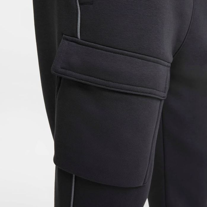 Мъжки панталон Nike Air Men's Fleece Cargo Trousers Anthracite/Safety Orange - Image 4