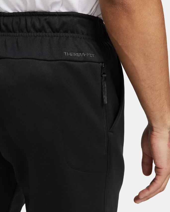 Мъжки панталон Nike Therma Men's Therma-FIT Tapered Trousers Black - Image 3