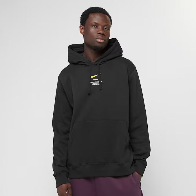 Суитшърт Nike Swoosh Athletics Pullover Hoodie Black/Gold - Image 2