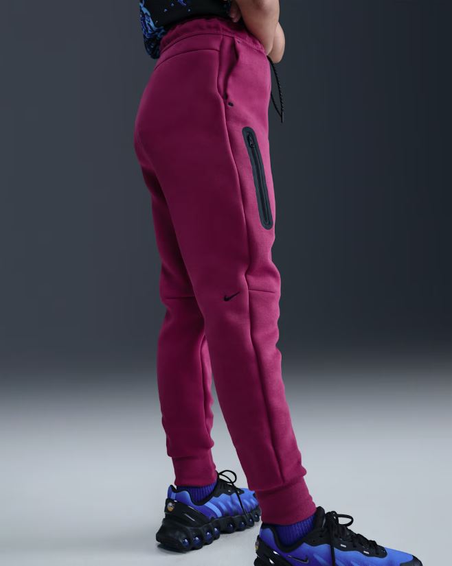 Детски панталон Nike Sportswear Tech Fleece Sweet Beet - Image 3