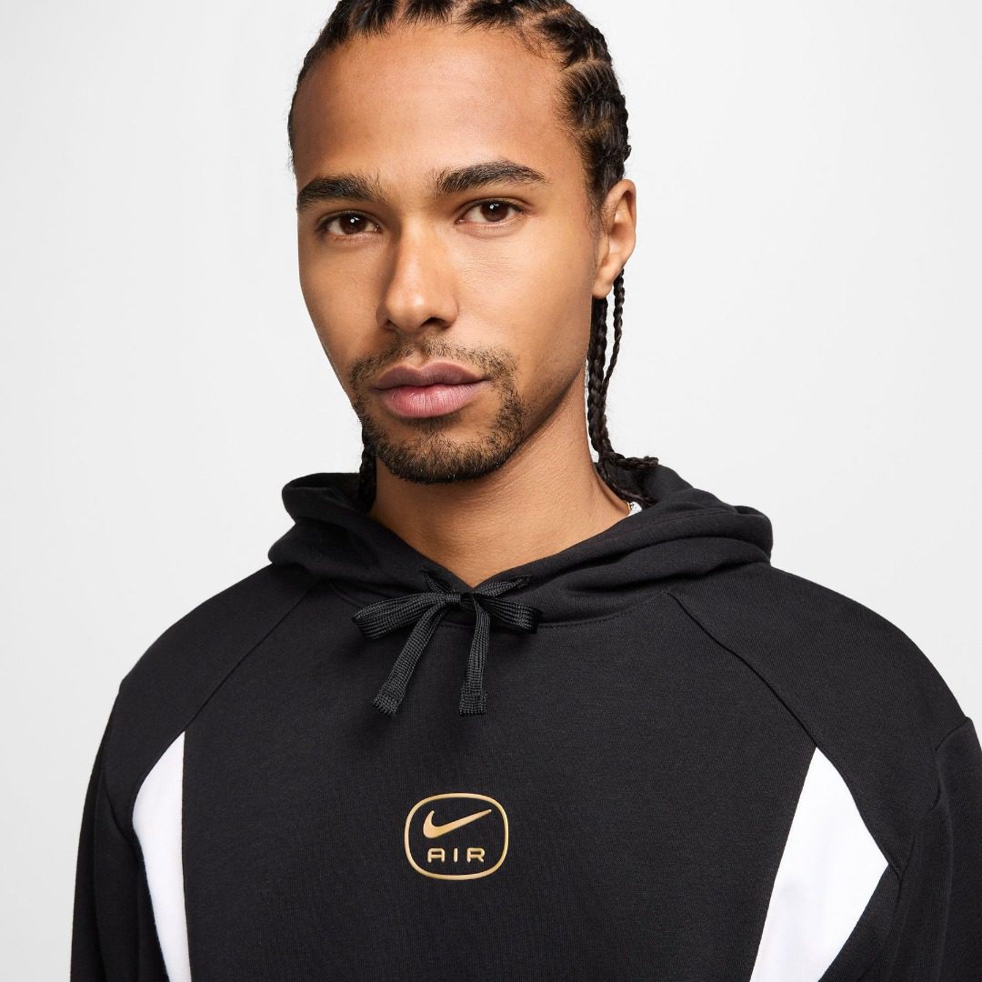 Мъжки екип Nike Air Fleece Tracksuit Black/Gold - Image 5