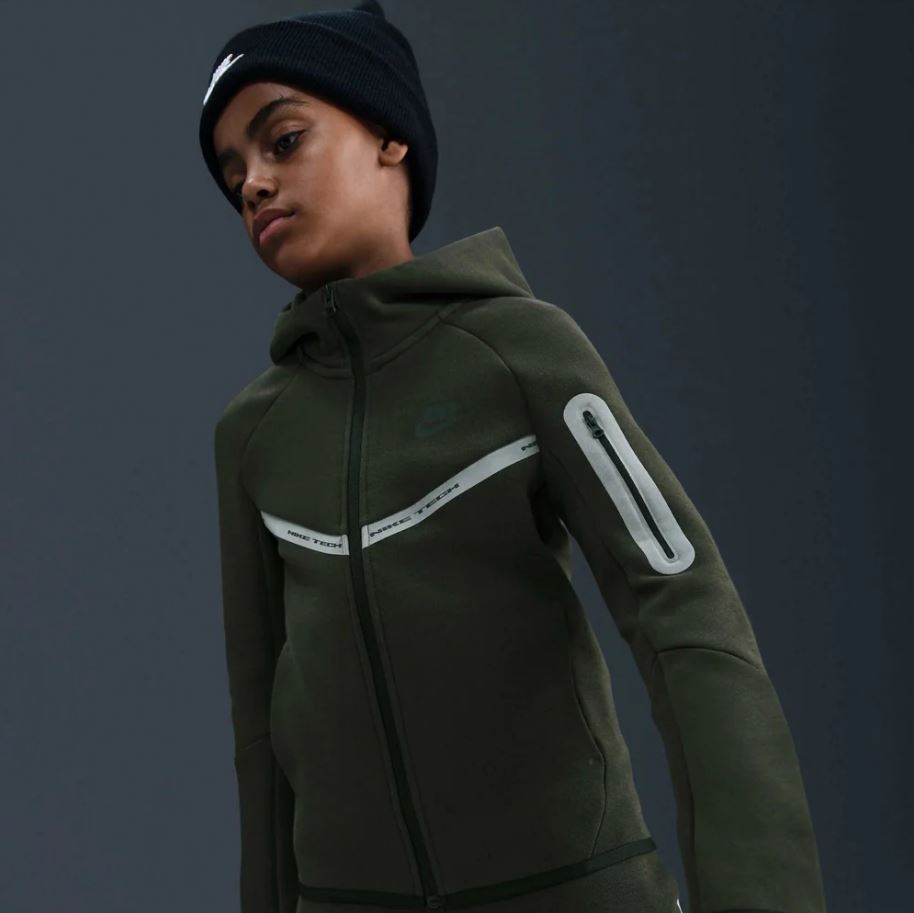 Детски Екип Nike Sportswear Tech Fleece Reflective Design Sequoia - Image 5