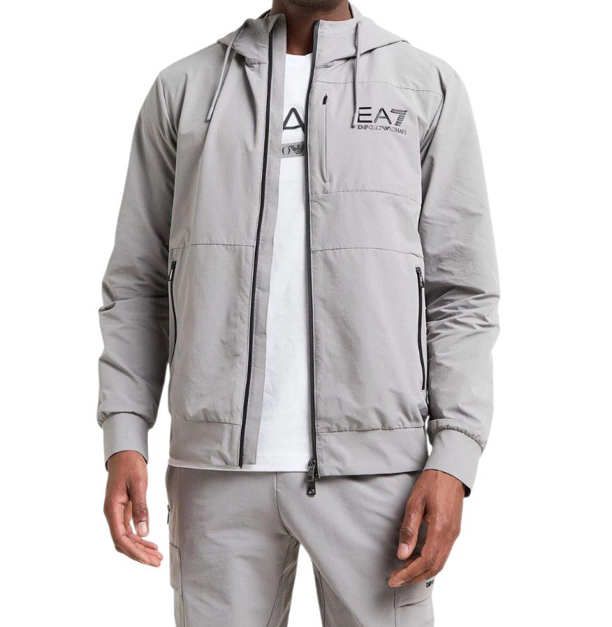Горнище EA7 Emporio Armani Woven Tech Full Zip Hoodie - Image 4
