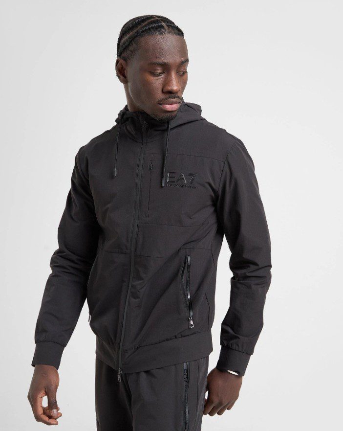 Горнище EA7 Emporio Armani Woven Tech Full Zip Hoodie