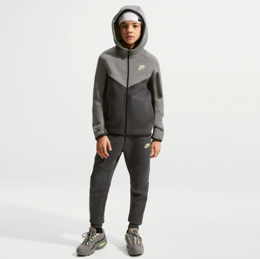 Детски Екип Nike Sportswear Tech Fleece Pencil Point/Anthracite