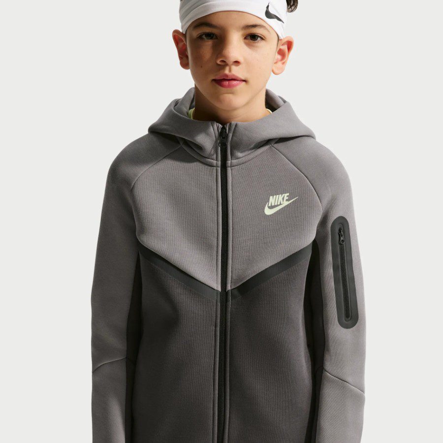 Детски Екип Nike Sportswear Tech Fleece Pencil Point/Anthracite - Image 4