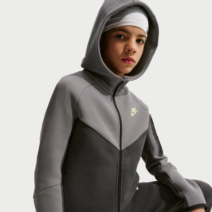 Детски Екип Nike Sportswear Tech Fleece Pencil Point/Anthracite - Image 6