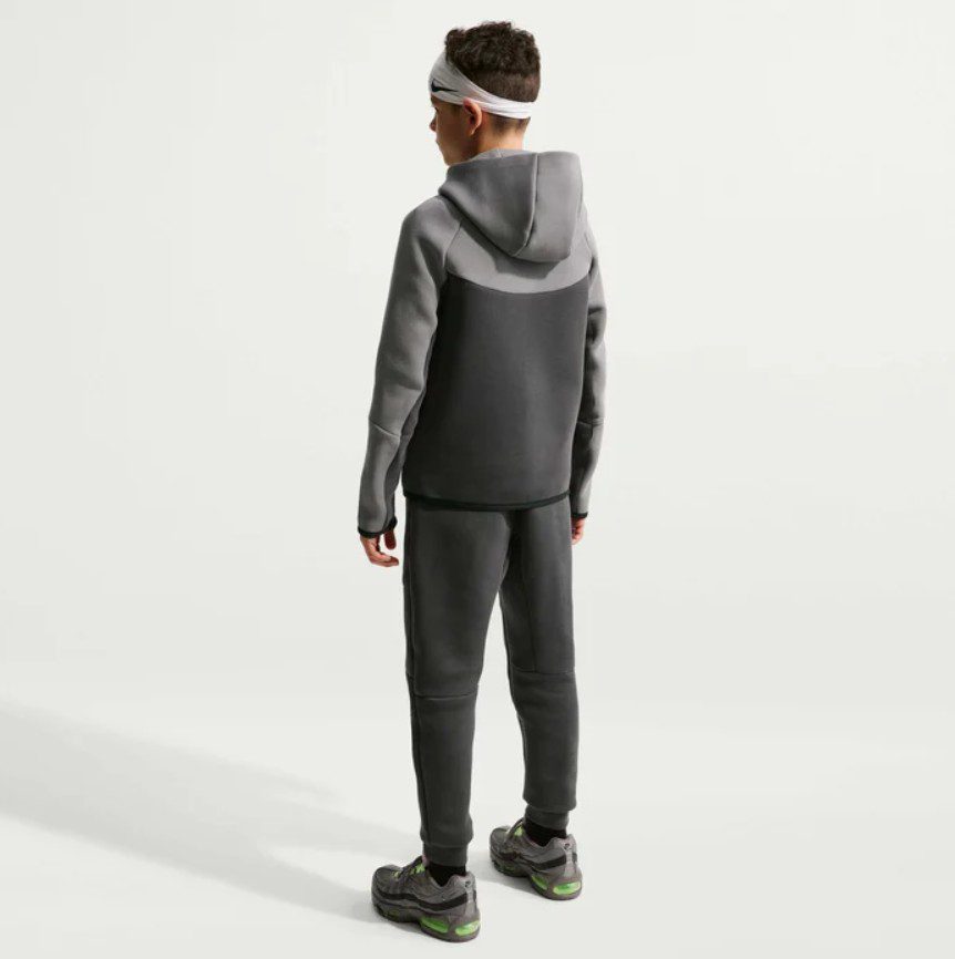 Детски Екип Nike Sportswear Tech Fleece Pencil Point/Anthracite - Image 2