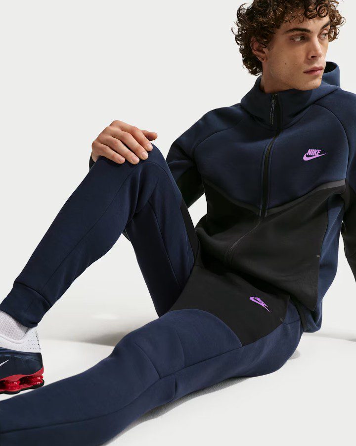 Мъжки панталон Nike Tech Fleece Joggers Obsidian/Black - Image 3