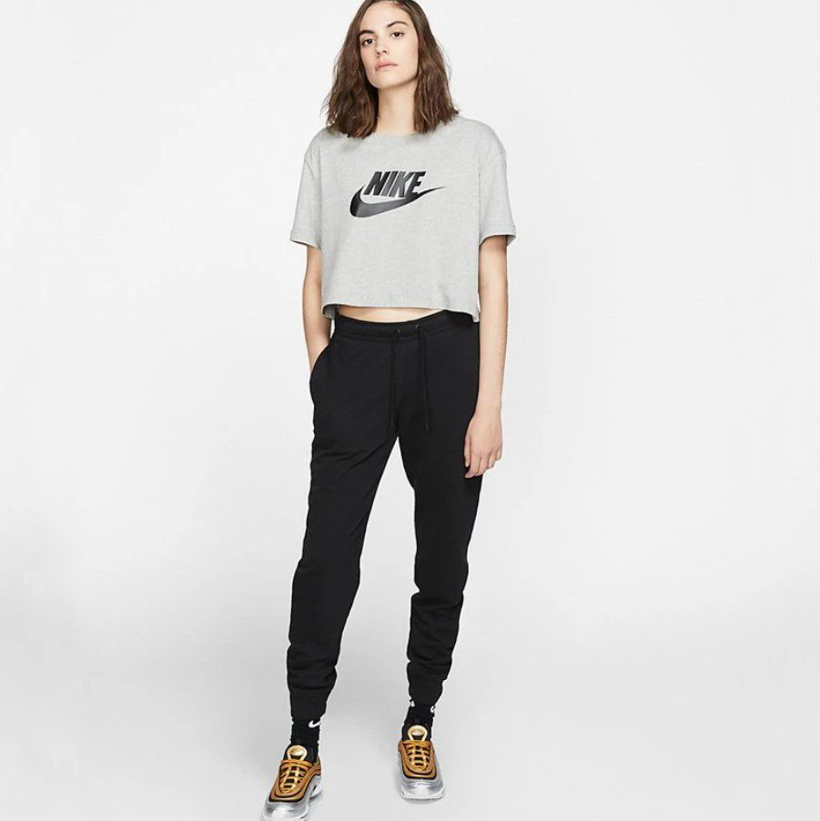 Дамски панталон Nike Sportswear Essential Fleece Pants Black - Image 4