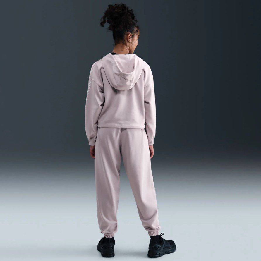 Детски панталон Nike Sportswear Girls' Dri-FIT Fleece Trousers Purple - Image 3
