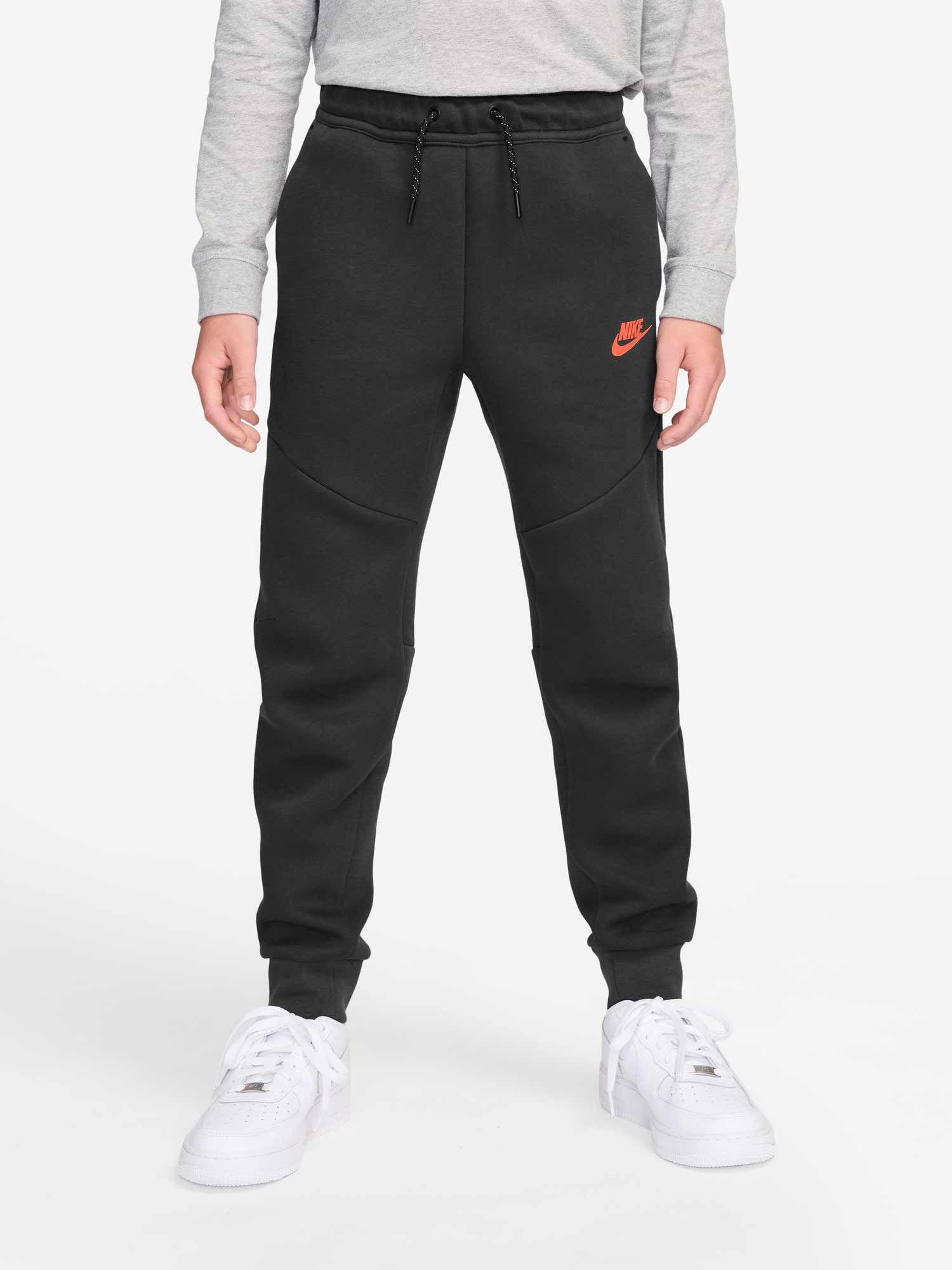 Детски панталон Nike Sportswear Tech Fleece Grey/Orange