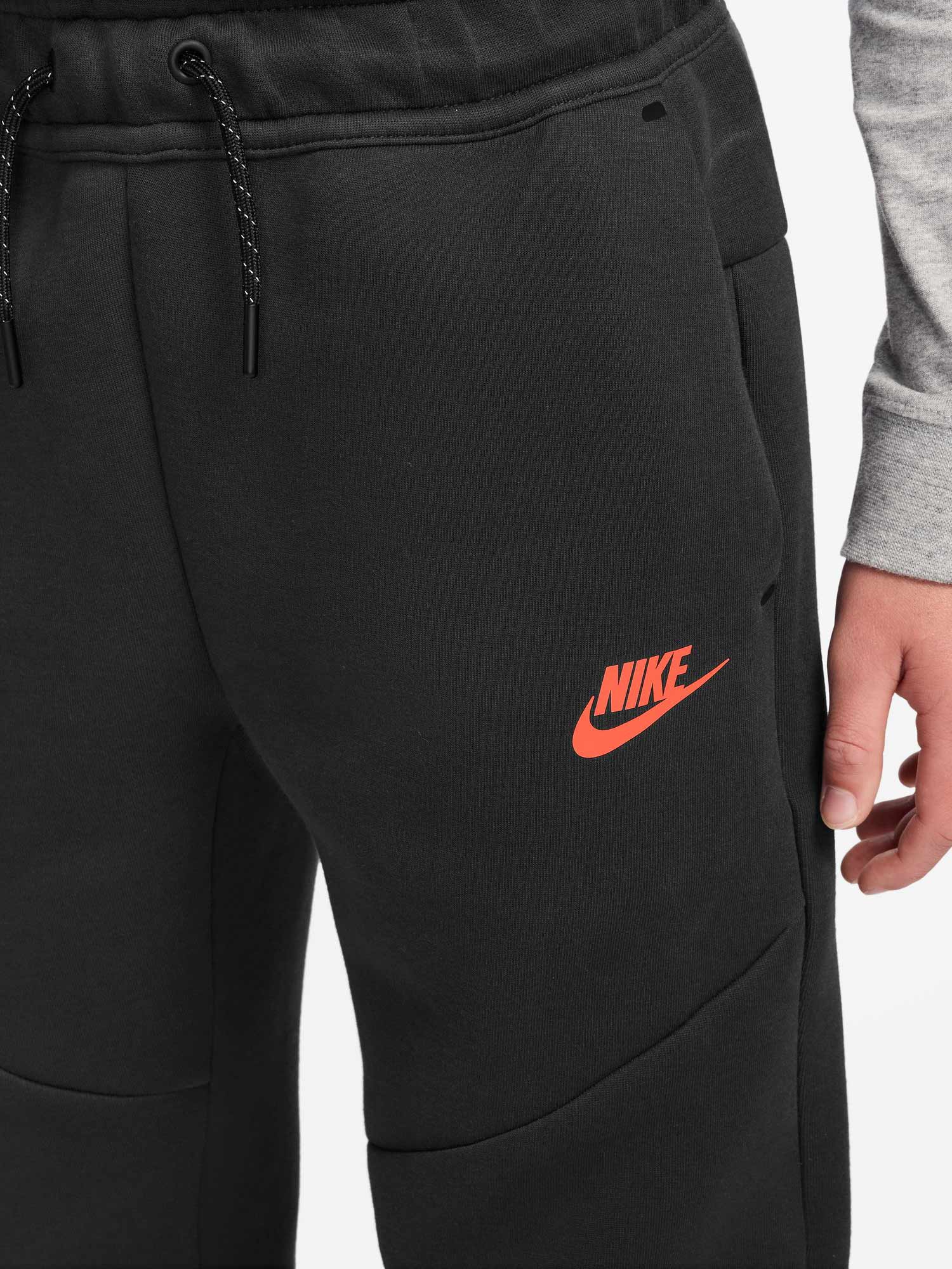 Детски панталон Nike Sportswear Tech Fleece Grey/Orange - Image 2