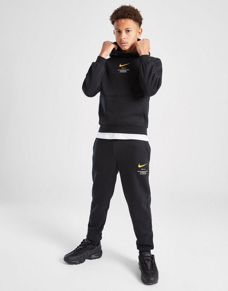 Детски Екип Nike Swoosh Athletics Tracksuit Black/Gold