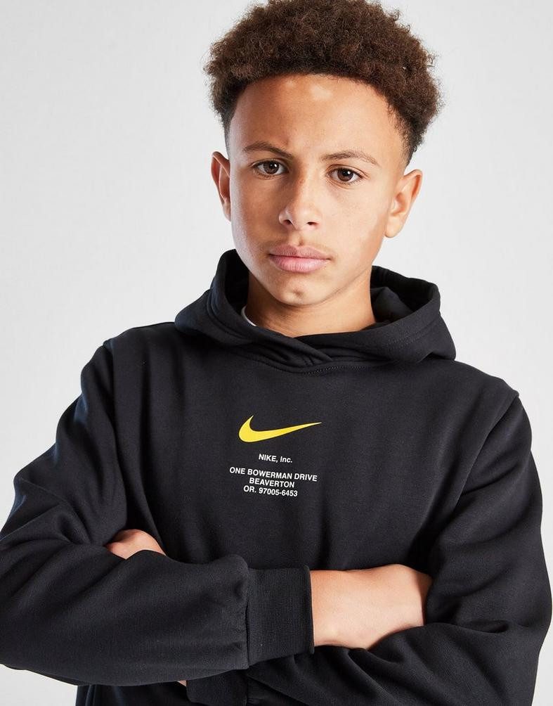 Детски Екип Nike Swoosh Athletics Tracksuit Black/Gold - Image 4