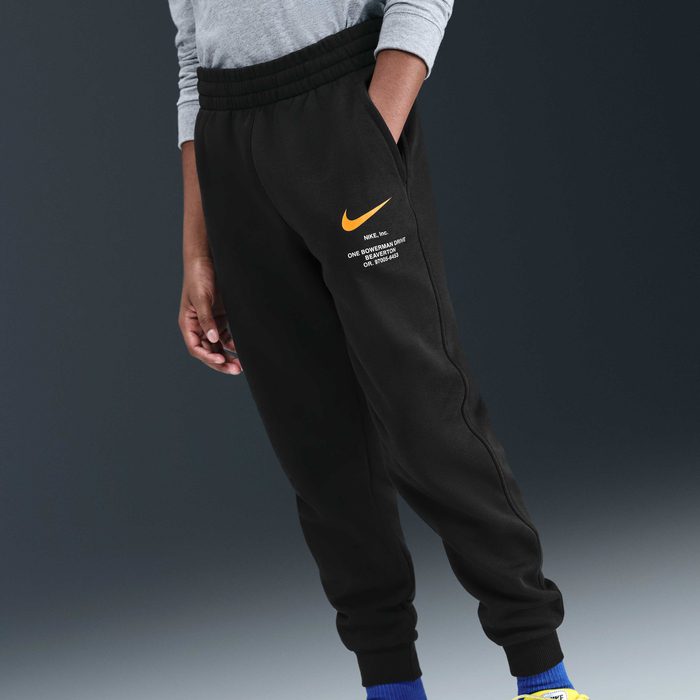 Детски Екип Nike Swoosh Athletics Tracksuit Black/Gold - Image 7